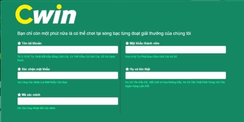 Hướng dẫn đăng ký cwin từng bước chi tiết 